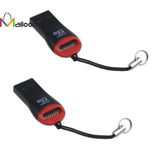 2PCS Computer Drives USB 2.0 Mini Micro SD T-Flash TF M2 Memory Card Reader